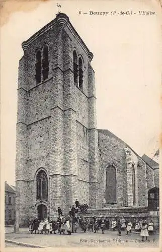 C086 Frankreich Beuvry L'Eglise Vintage Postkarte