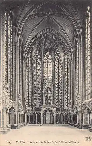 C086 Frankreich Paris Interieur de la Sainte Chapelle Vintage Postkarte