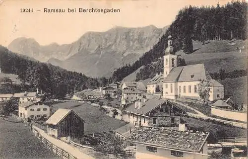 L173 Deutschland Ramsau bei Berchtesgaden Landschaft Vintage Postkarte