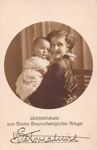 L074 Sozialkarte Deutsches Königshaus für die beste Braunschweiger Krieger Postkarte