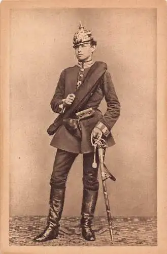 L074 Deutsches Königtum von Hindenburg Leutnant Uniform Vintage Postkarte