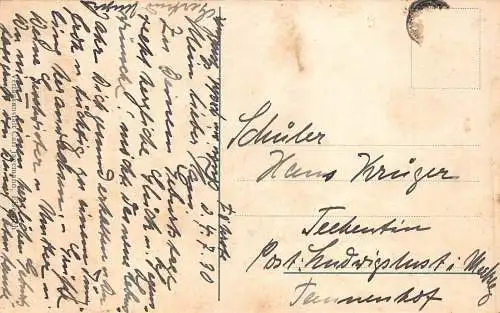 L052 Deutschland 1930 Eisenach Villa mit Wartburg Vintage Postkarte