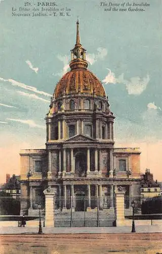 C088 Frankreich Paris Der Dom der Invaliden Vintage Postkarte