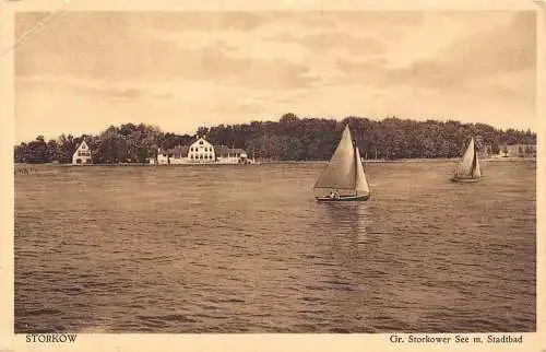 L052 Deutschland Storkow Segelboote Storkower siehe Vintage Postkarte