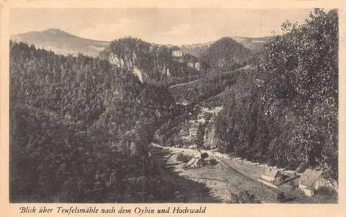 L053 Deutschland Teufelsmuehle nach dem Oybin und Hochwald Vintage Postkarte