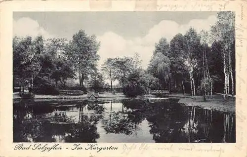 L053 Deutschland 1931 Bad Salzuflen - Im Kurgarten See Vintage Postkarte