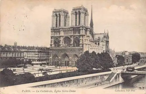 C091 Frankreich Paris Eglise Notre Dame 1904 Vintage Postkarte