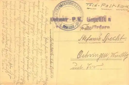 L010 Deutschland Ruine Andalau Ruine Feldpost WWI Vintage Postkarte