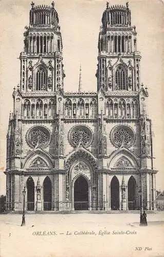 Frankreich Orleans Kathedrale Eglise Sainte Croix Vintage Postkarte