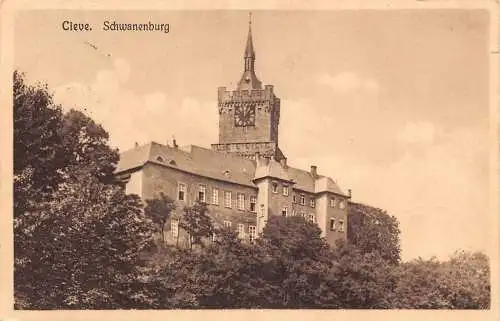 L010 Deutschland Kleve Schloss Schwanenburg Vintage Postkarte