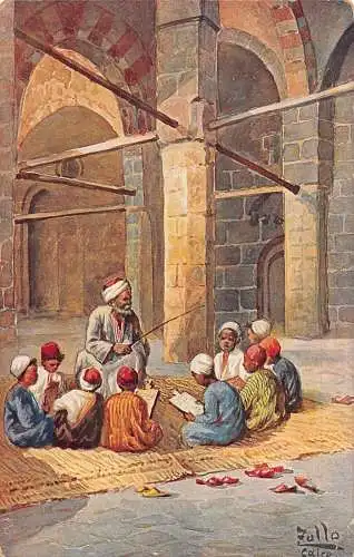 L013 Ägypten Kairo Klasse Kinder Ethno Vintage Postkarte