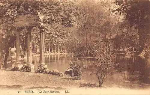 Frankreich Paris Le Parc Monceau Park Vintage Postkarte