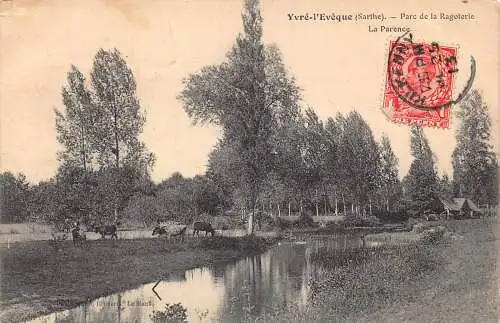 Frankreich 1913 Yvrel l'Eveque Parc de Ragoterie Parence alte Postkarte