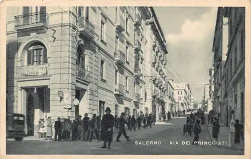 Italien Salerno Via dei Principati Straße Vintage Postkarte