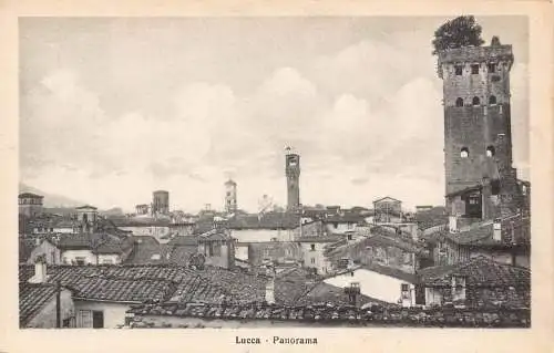 Italien Lucca Panorama Vintage Postkarte