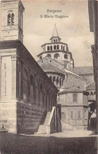 Italien 1906 Bergamo S Maria Maggiore Kirche Vintage Postkarte