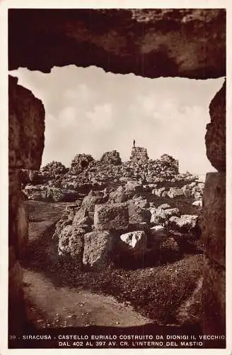 Italien Siracusa Castello Eurialo Construito da Dionigi Schloss Vintage Postkarte