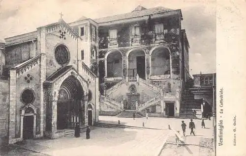 Italien Ventimiglia Kathedrale Vintage Postkarte