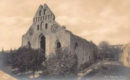 Schweden St Nikolai Visby Kirche Vintage Postkarte