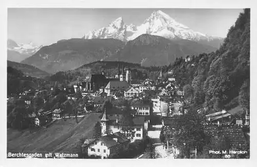 Deutschland Berchtesgaden mit Watzmann RPPC Vintage Postkarte