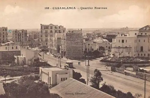 Marokko Casablanca Quartier Jugendstil Vintage Postkarte