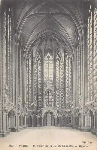 C086 Frankreich Paris Interieur de la Sainte Chapelle Vintage Postkarte
