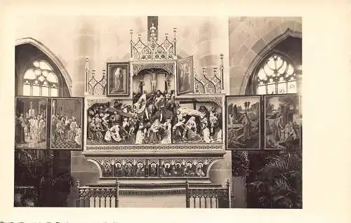 L171 Deutschland Schroaeb Saal Michaeliskirche Kirche Innenraum Vintage Postkarte