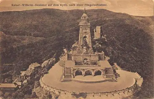 L172 Deutschland 1922 Kaise Wilhelm Denkmal Kyffh nach Fliegeraufname Postkarte