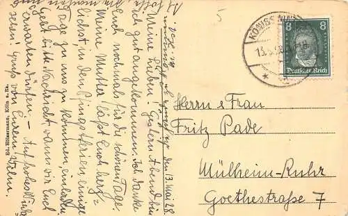 L172 Deutschland 1928 Alt Koeln Köln Dom Dom Dombauhütten Vintage Postkarte