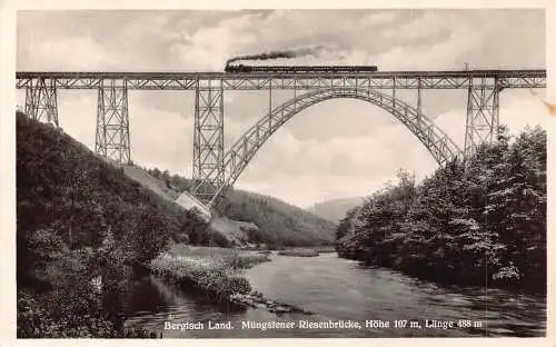 L169 Deutschland Bergisches Land Müngstener Riesenbrücke Dampfbahnbrücke Postkarte