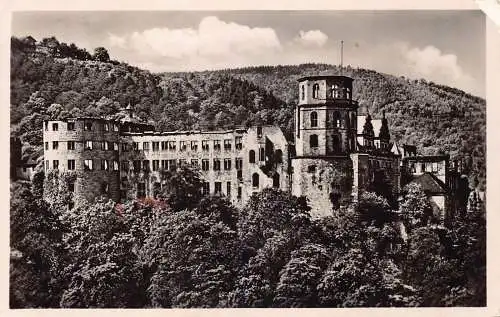 A063 Deutschland 1939 Schloss Heidelberg Schloss RPPC Vintage Postkarte