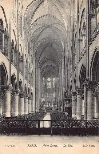 C086 Frankreich Paris Notre Dame La Nef Vintage Postkarte