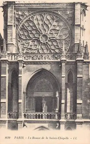 Frankreich Paris La Rosace de la Sainte Chapelle Vintage Postkarte