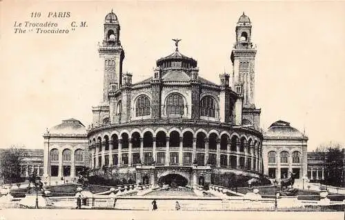 Frankreich Paris Le Trocadero Palace Vintage Postkarte