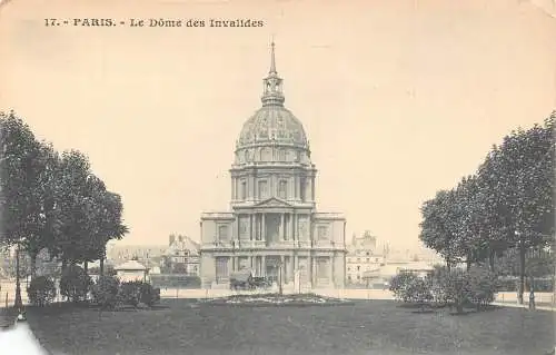 Frankreich Paris Dome des Invalides Vintage Postkarte