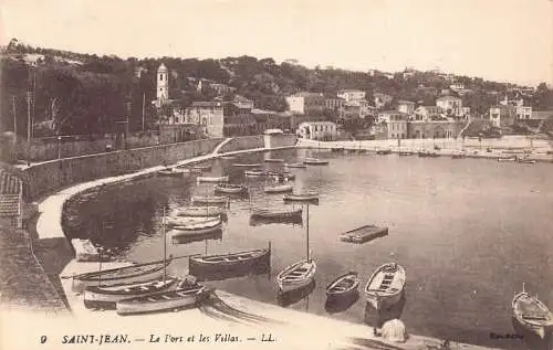 Frankreich Saint Jean Port et les Villas Boote Vintage Postkarte