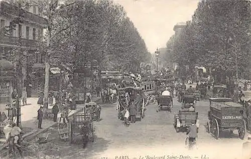 Frankreich Paris 1904 Bd Saint Denis Doppeldeckerbuswagen Gletscher Eaux Postkarte