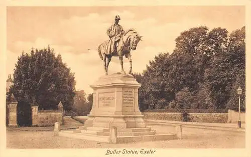 England Buller Statue Exeter Vintage Postkarte