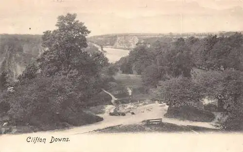 England 1905 Clifton Downs Vintage Postkarte