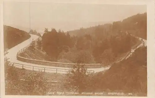 England New Road Through Sheffield Wyming Brook Vintage Postkarte