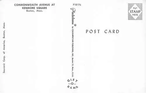 B021 US Boston Massachusetts Commonwealth Avenue Kenmore Square Postkarte