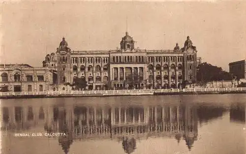 Indien Bengal Club Kalkutta Vintage Postkarte