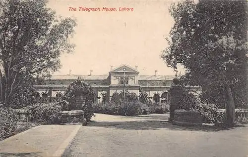 Indien The Telegraph House Lahore Vintage Postkarte