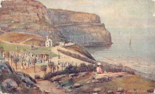 Wales 1908 Llandudno Happy Valley Kunst Vintage Postkarte