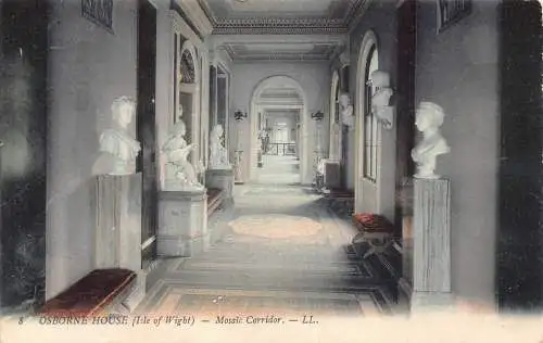 England 1912 Osborne House Isle Of Wight Mosaikkorridor Vintage Postkarte