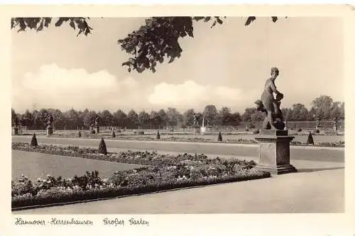L183 Deutschland Hannover Herrenhausen Großer Garten Garten RPPC Vintage Postkarte