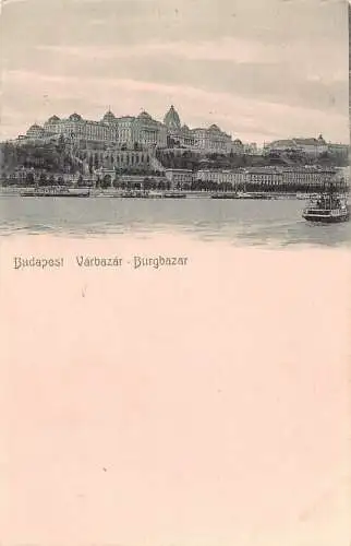 Ungarn Budapest Varbazar Burgbazar Schloss Vintage Postkarte