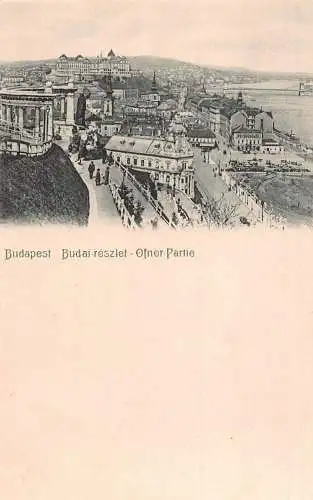Ungarn Budapest Budai-Reszlet Ofner Party Vintage Postkarte
