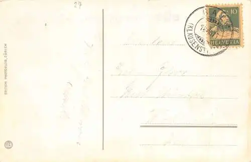Schweiz 1925 Klausenstrasse Hotel Klausen Passhöhe Autos Oldtimer Postkarte