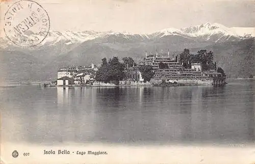 Schweiz 1908 Isola Bella Lago Maggiore Vintage Postkarte